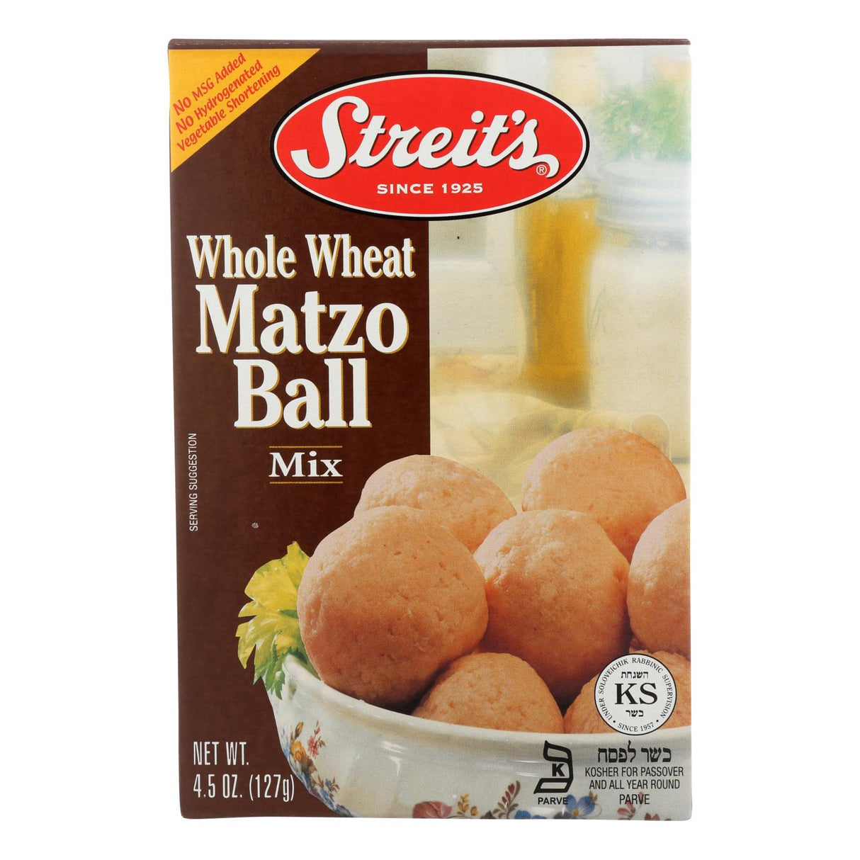 Streit's, Premium Whole Wheat Matzo Ball Mix, Kosher Certified, Case of 12 - 4.5 Oz - Cozy Farm