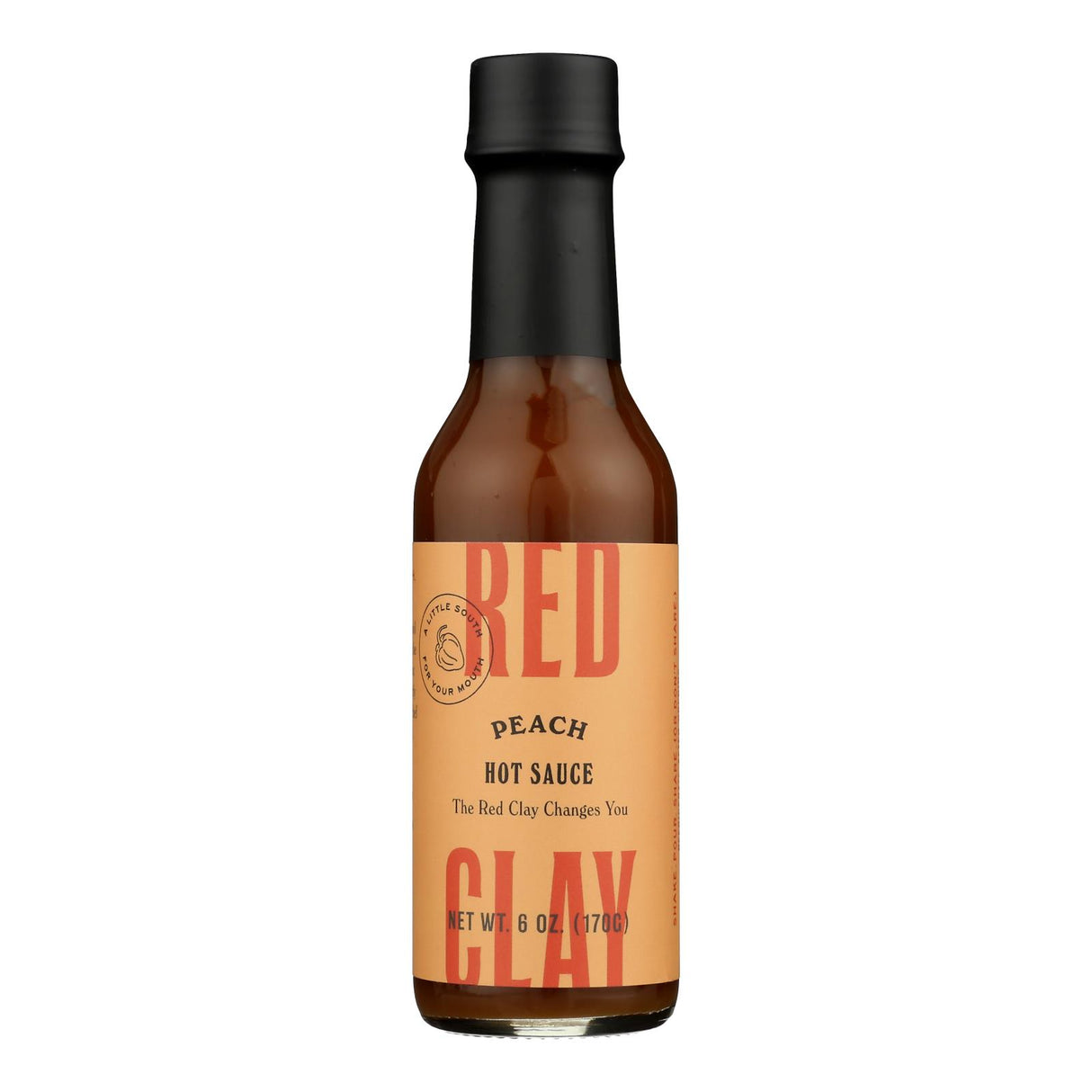 Red Clay Sauce Peach Spicy | 6 - 6-Ounce Bottles - Cozy Farm