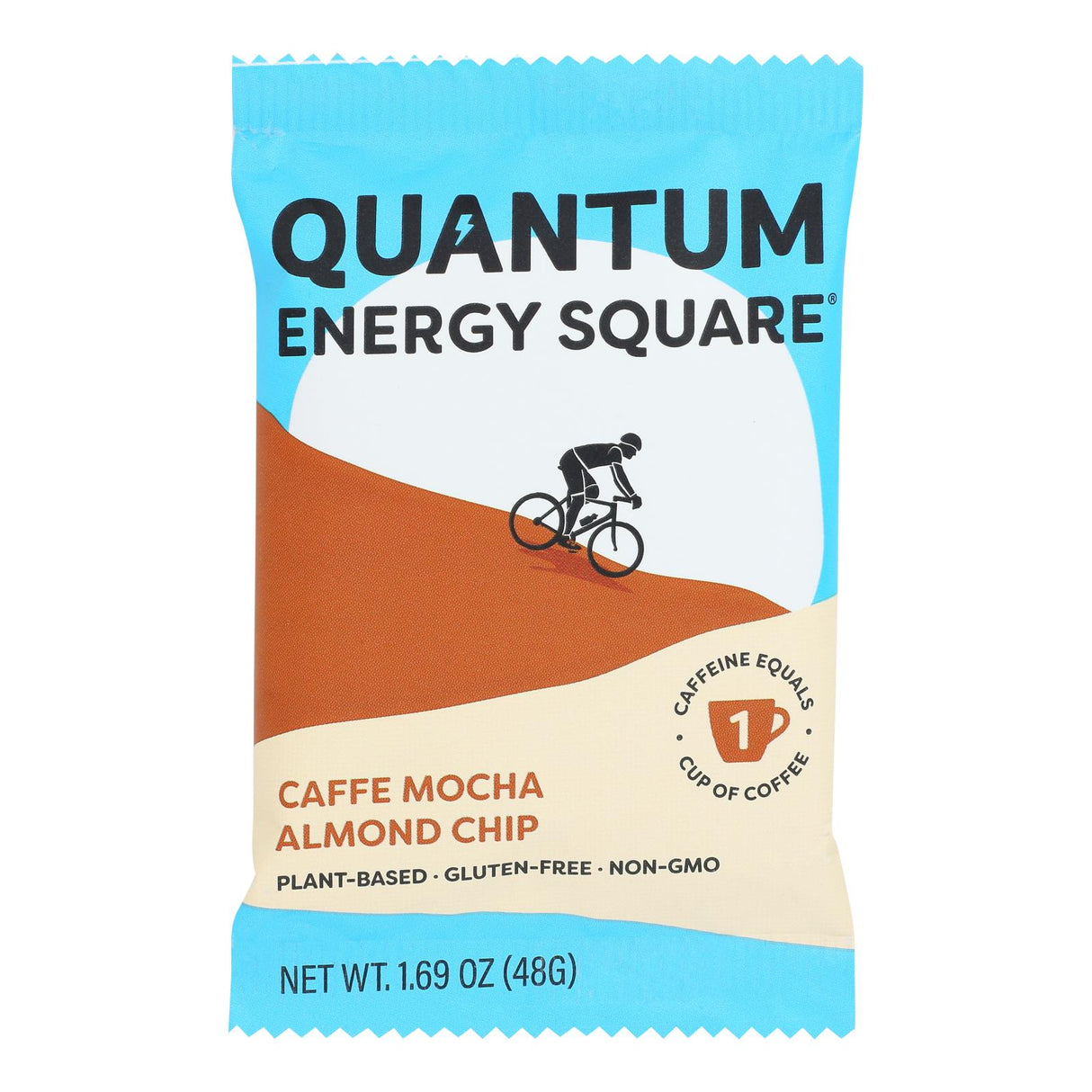 Quantum Energy Squares - Bar Caffe Mocha Almond Chip - Case of 8 - 1.69 oz - Cozy Farm