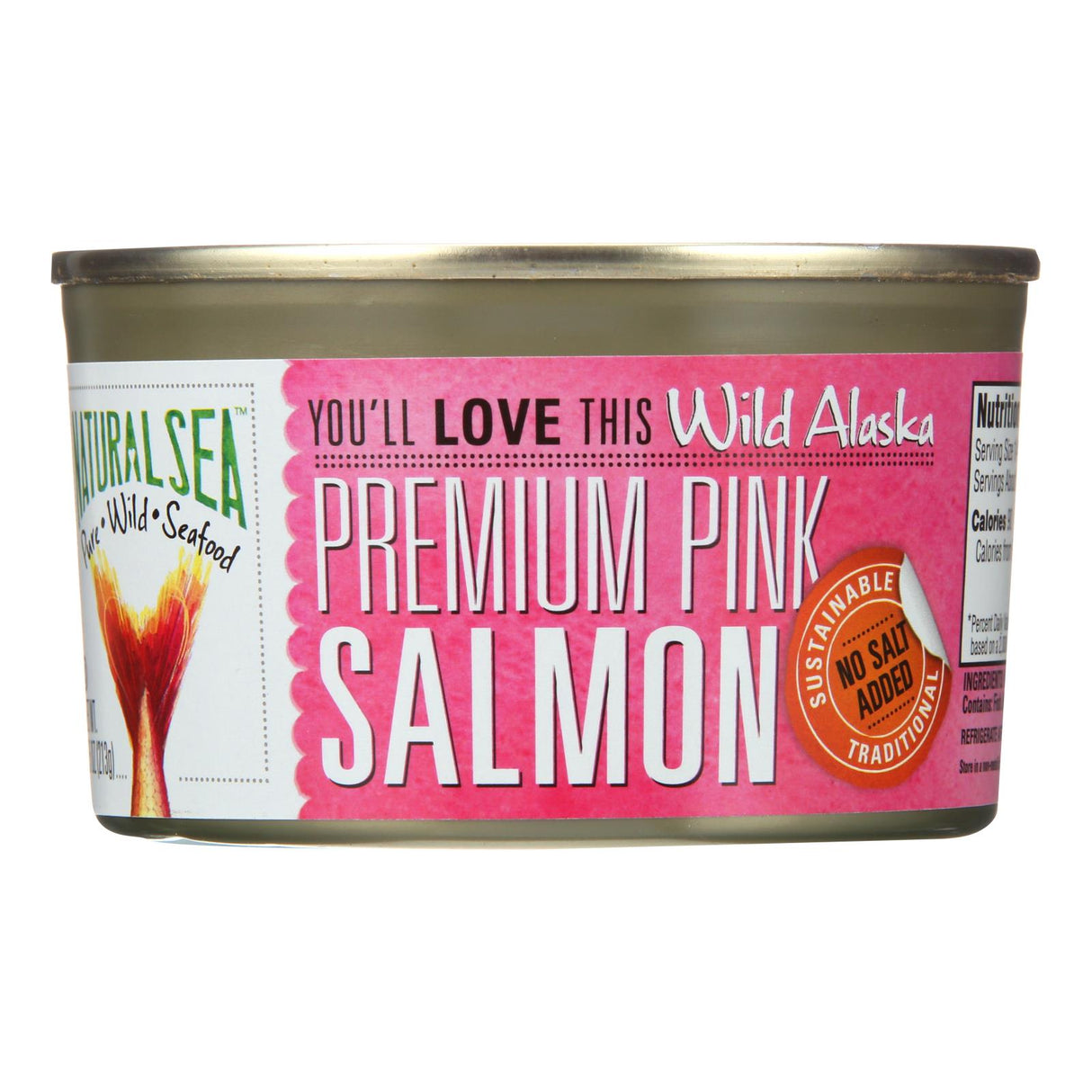Natural Sea Wild Pink Salmon, Unsalted - 7.5 Oz - Cozy Farm