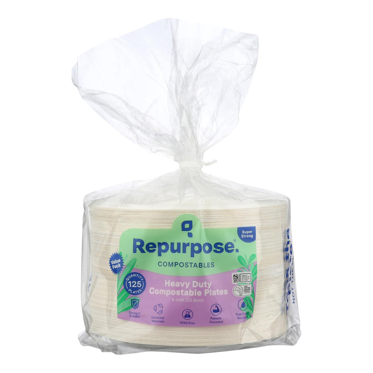 Repurpose - Plates Heavy Duty Compost - Case Of 4-125 Count - Cozy Farm