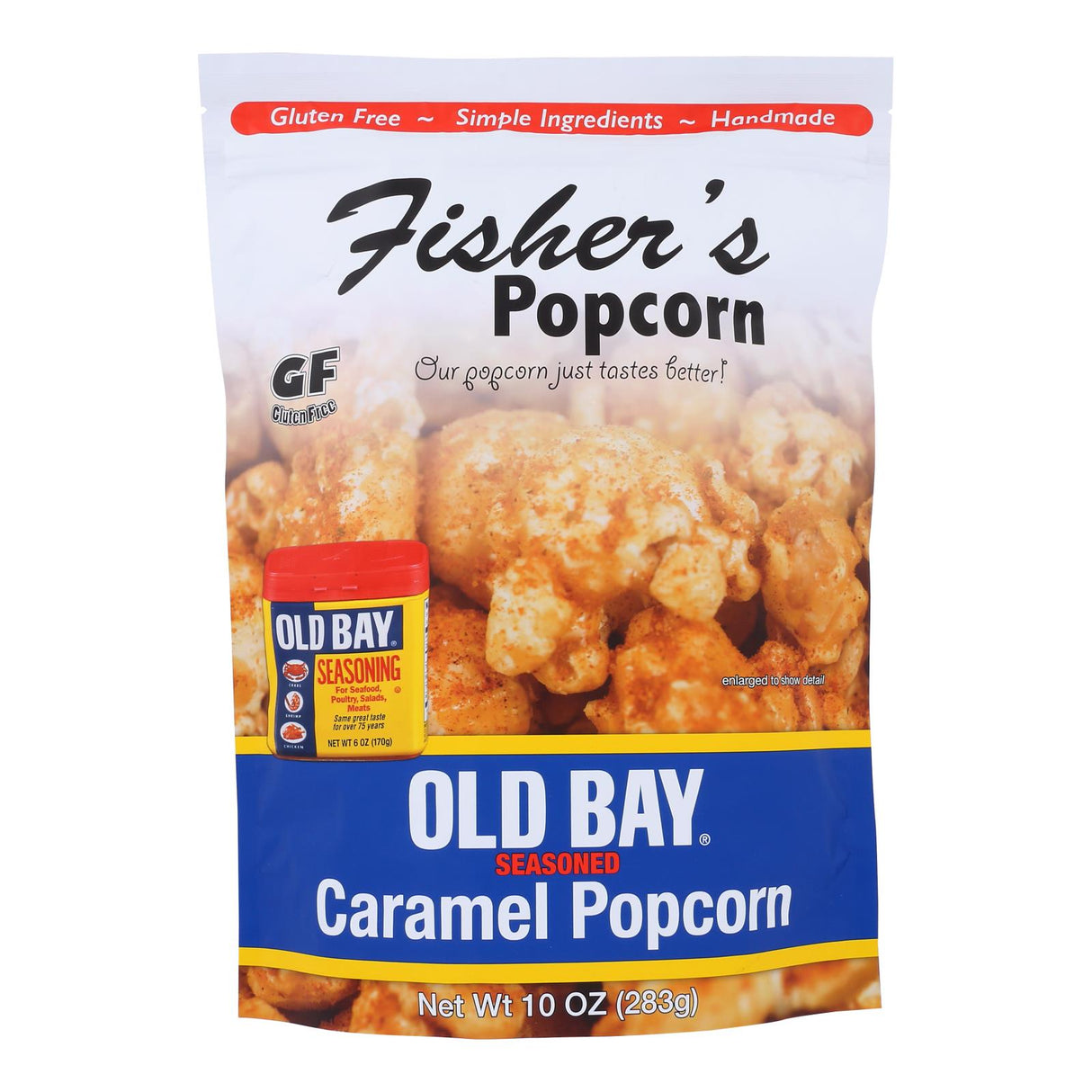 Fisher's Popcorn - Popcorn Caramel Old Bay - Case Of 6 - 10 Oz - Cozy Farm