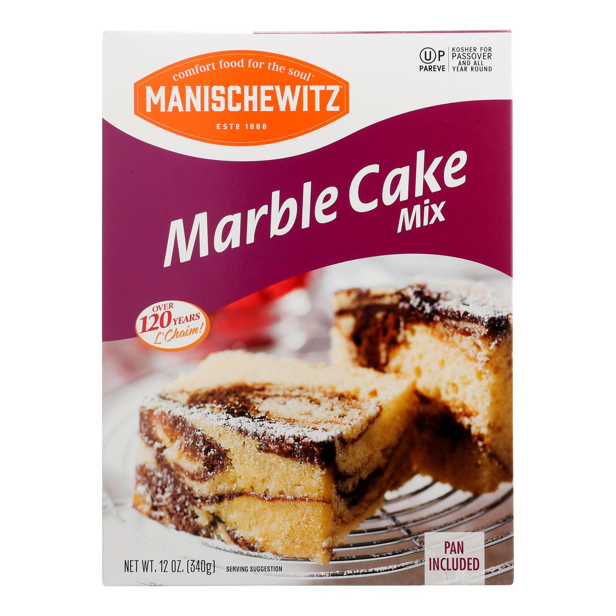 Manischewitz - Mix Cake Marble Kosher For Passover - Case Of 12-12 Oz - Cozy Farm