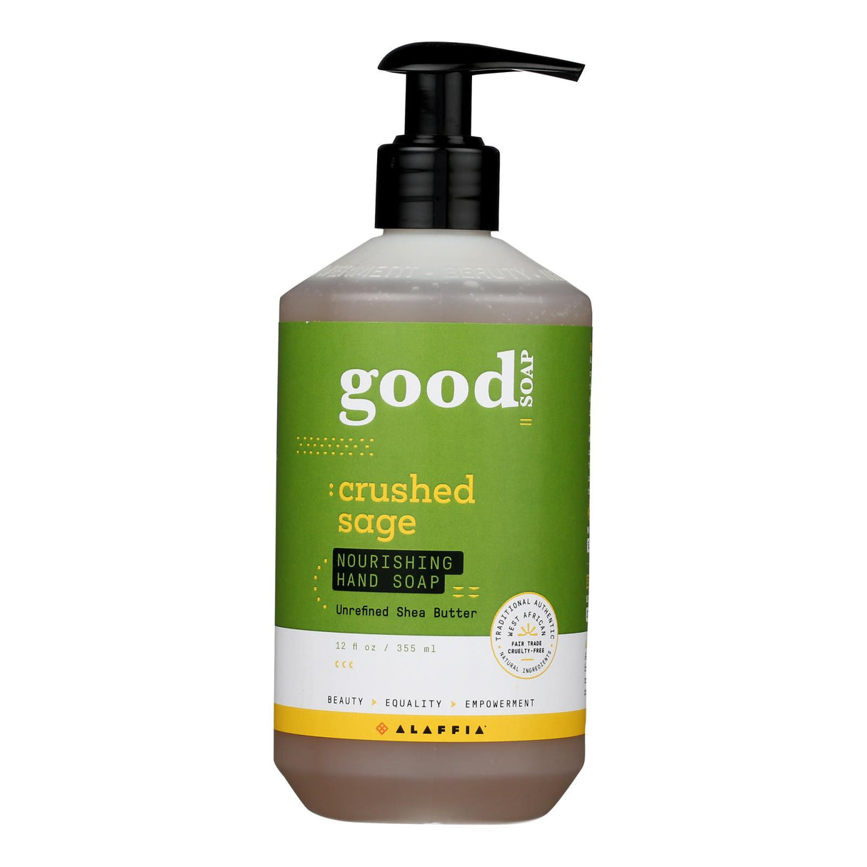 Alaffia - Hand Soap Crushed Sage - 1 Each-12 Fz - Cozy Farm