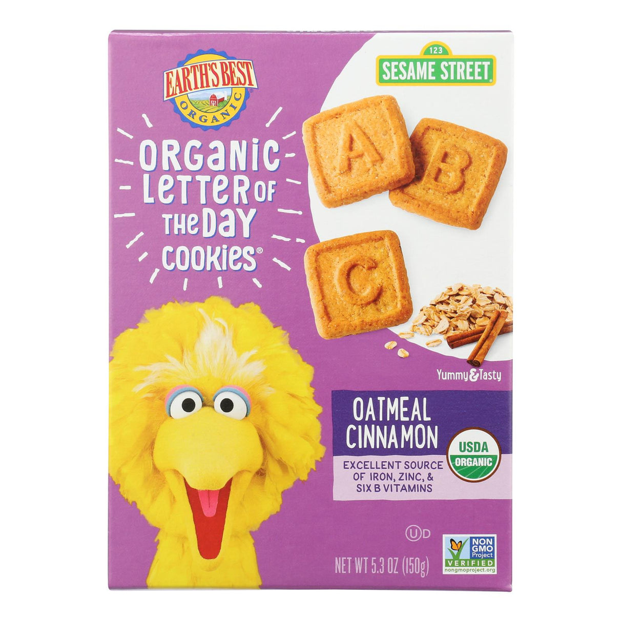 Earth's Best Organic Letter Of The Day Oatmeal Cinnamon Cookies - Case Of 6 - 5.3 Oz. - Cozy Farm