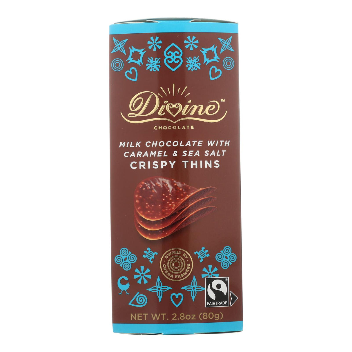 Divine - Crisp Thns Milk Chocolate Caramel - Case Of 12 - 2.8 Oz - Cozy Farm