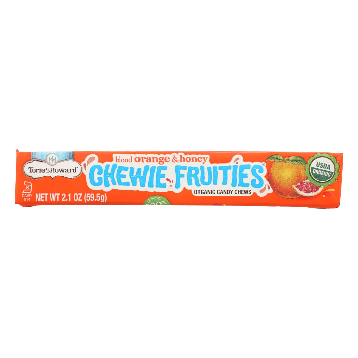 Torie And Howard - Chewy Fruities Organic Candy Chews - Blood Orange And Honey - Case Of 18 - 2.1 Oz. - Cozy Farm