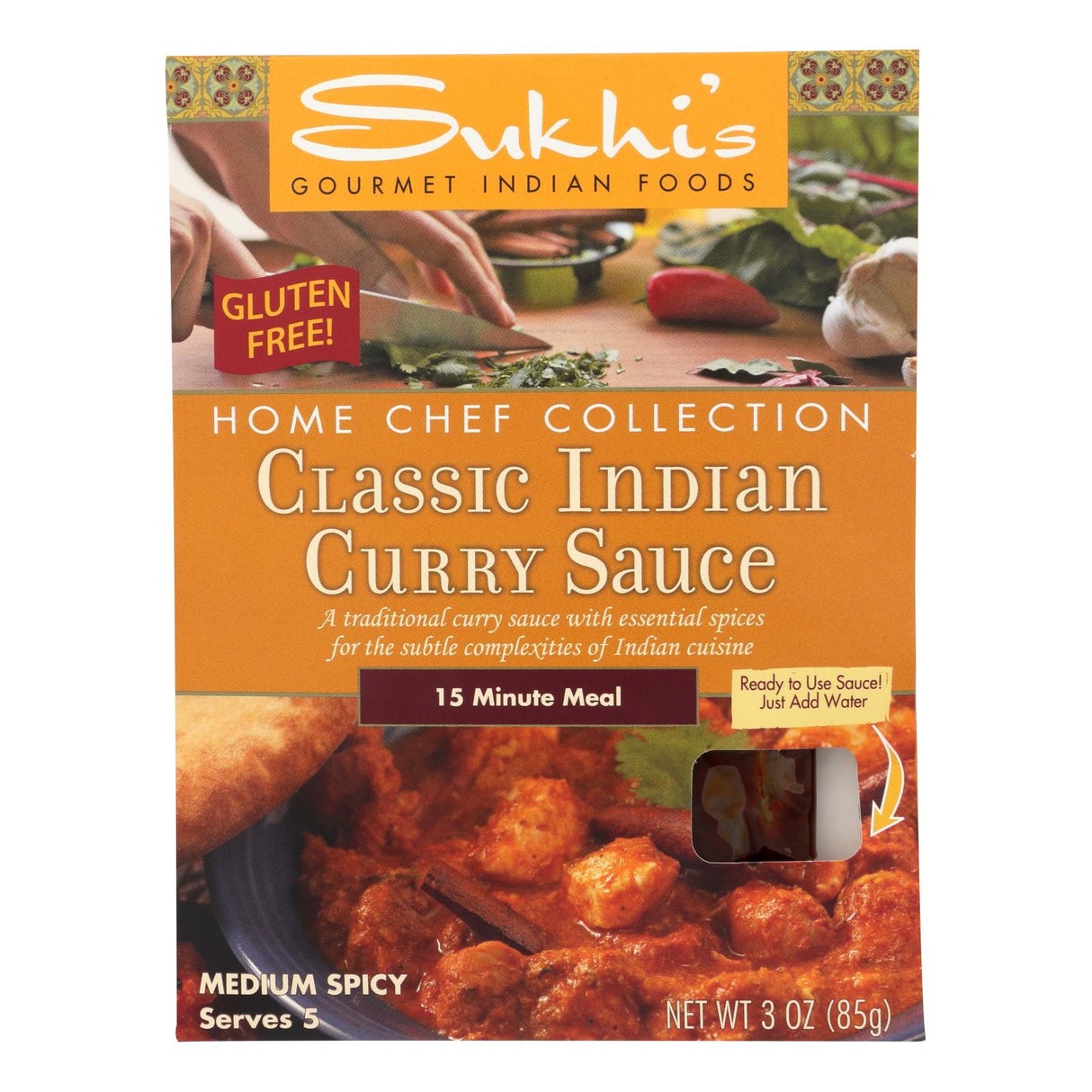 Sukhi's Gourmet Indian Food Classic Curry Sauce - 3 Oz - Case Of 6 - Cozy Farm