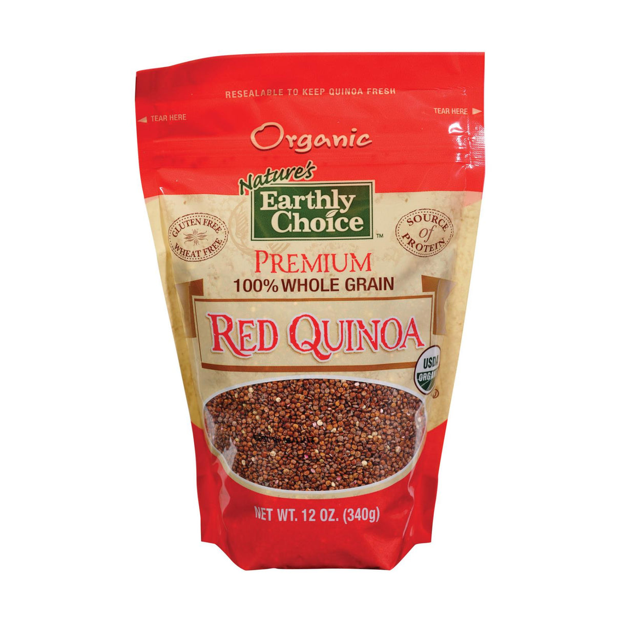 Nature's Earthly Choice Premium Red Quinoa, 12 oz (Pack of 6) - Cozy Farm