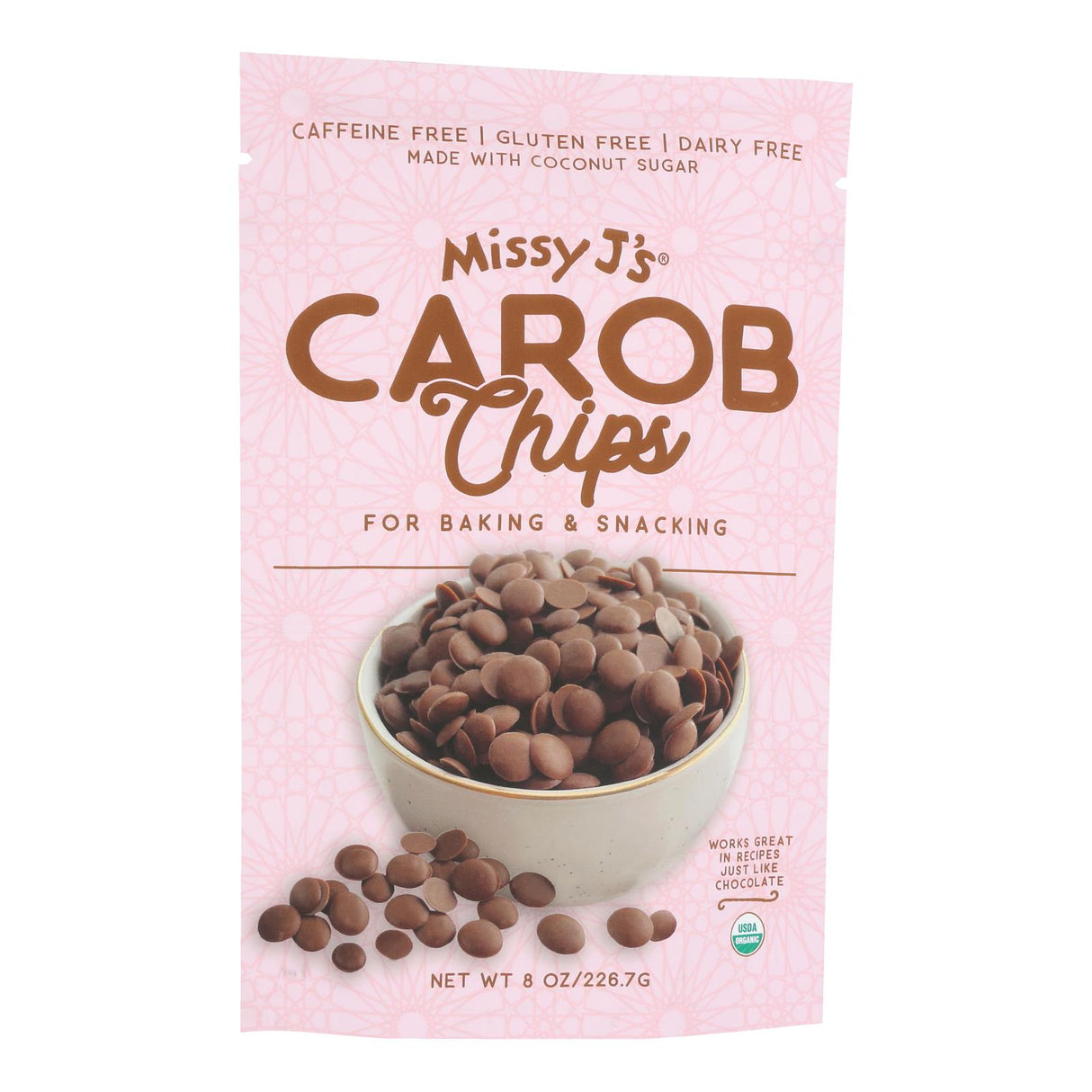 Missy Js - Carob Chips - Vegan - Case Of 6 - 8 Oz. - Cozy Farm