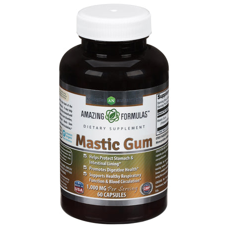 Amazing Formulas Mastic Gum 1000mg, Gluten-Free Immune Support Supplements, 60 Capsules - Cozy Farm 
