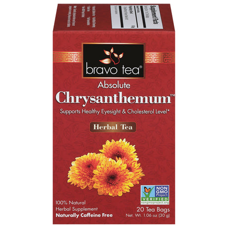 Bravo Teas Absolute Chrysanthemum Tea, 20 Count Bags - Cozy Farm 