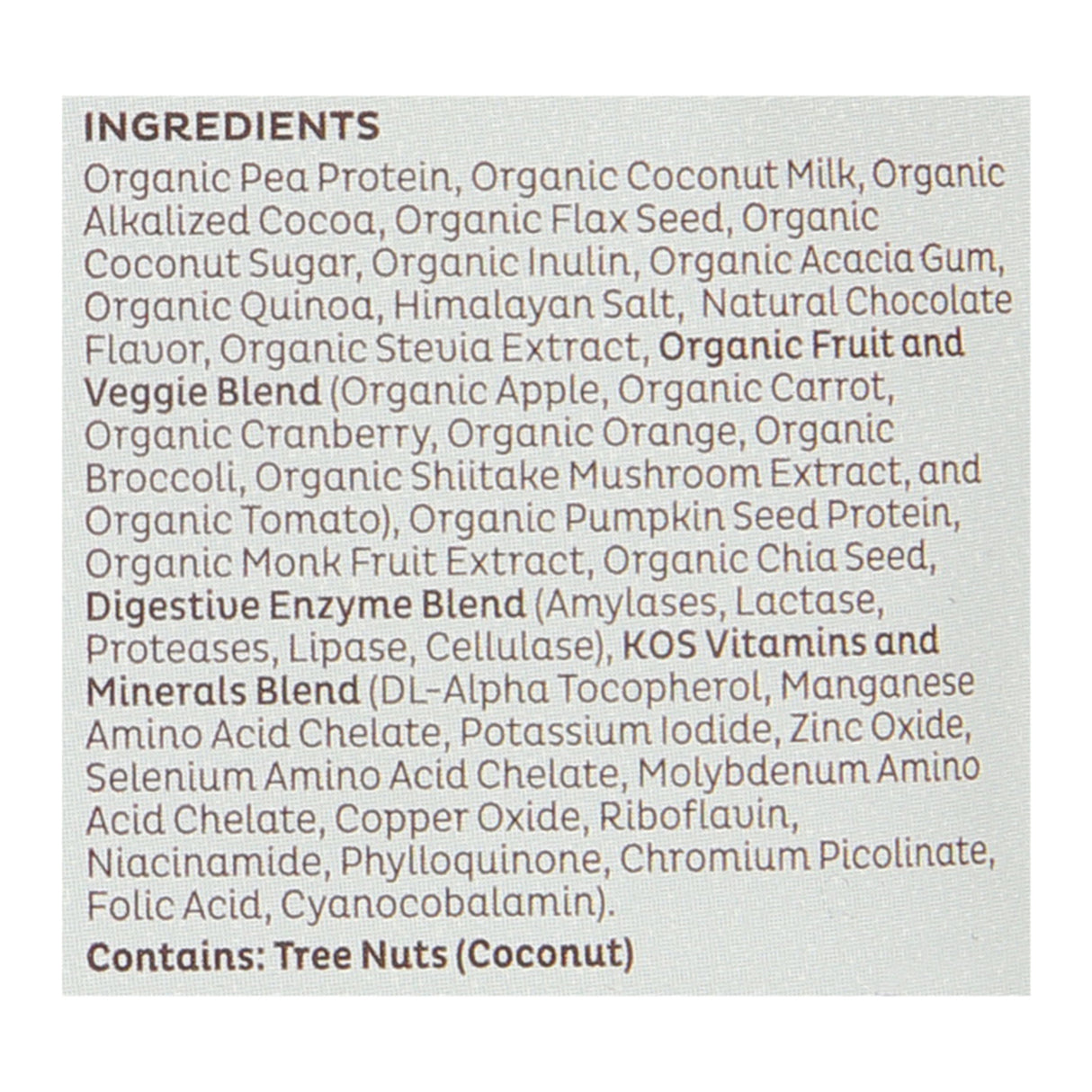 Kos Protein Powder Chocolate 1.37 Oz - Pack of 12 - Cozy Farm