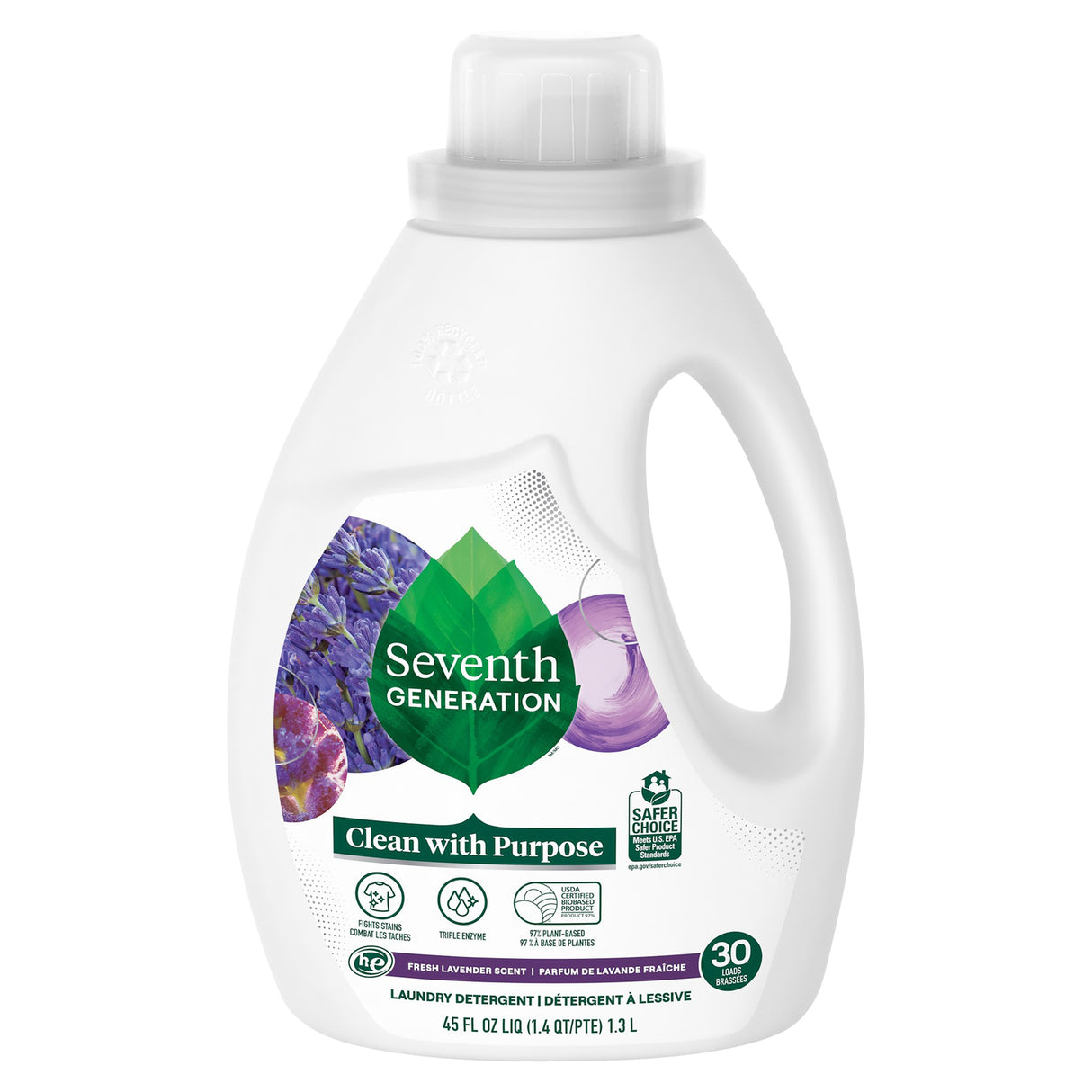Seventh Generation Liquid Laundry Lavender - 45 Fz - Pack of 6 - Cozy Farm
