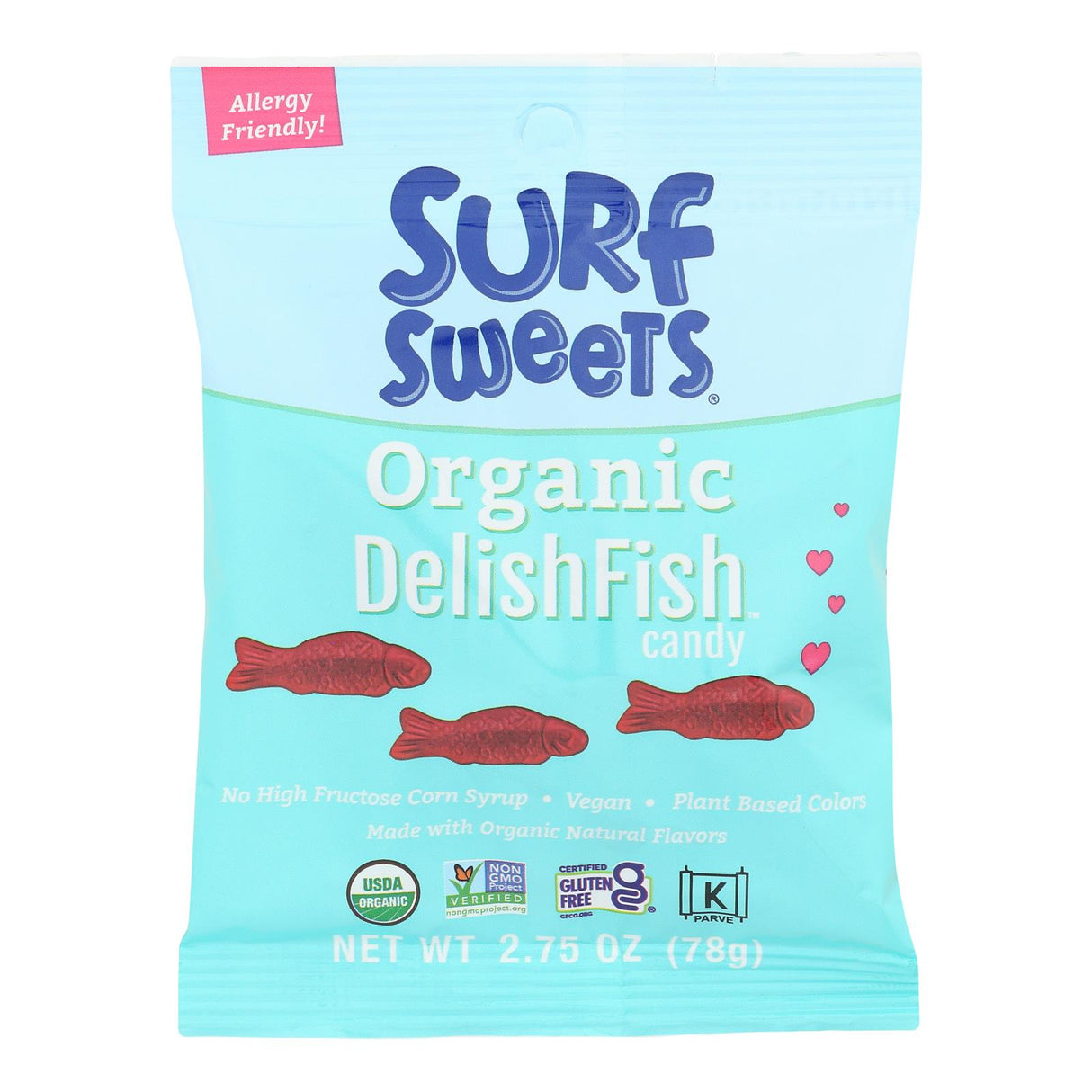 Surf Sweets Delishfish Candy - Case of 12 - 2.75 oz Packs - Cozy Farm