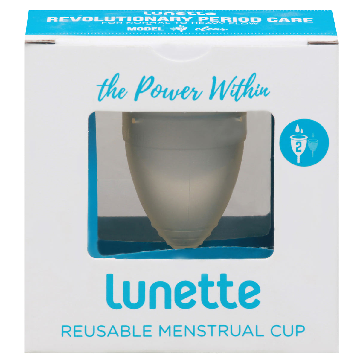 Lunette Clear Menstrual Cup Size 2 - Cozy Farm