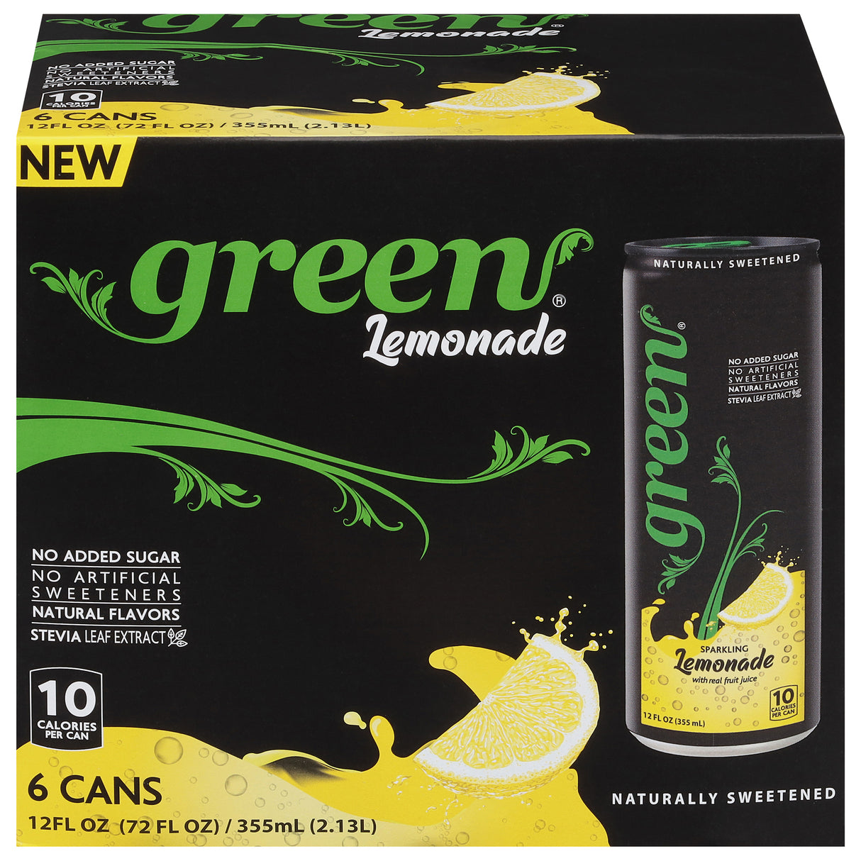 Sparkling Green Lemonade, Case of 4 (6/12 Fl. Oz. Cans) - Cozy Farm