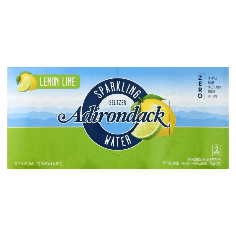 Adirondack Seltzer Sparkling Water Lemon Lime - Case of 3 (8 x 12 fl.oz) - Cozy Farm 