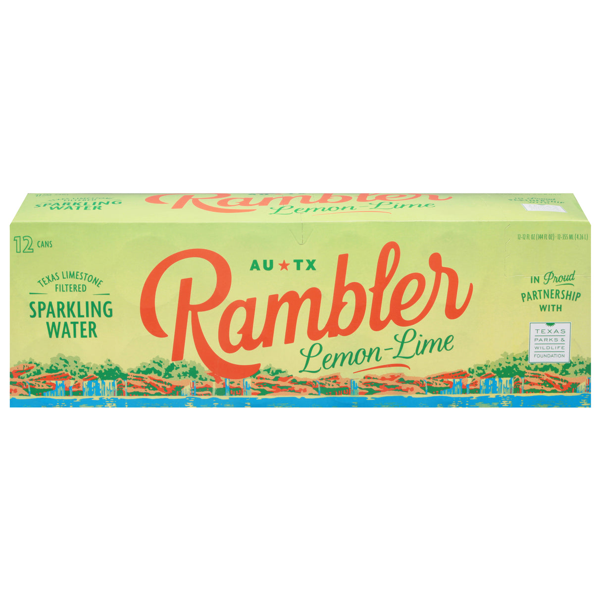 Rambler Sparkling Lemon Lime Water - 24-Pack (12 fl. oz. each) - Cozy Farm