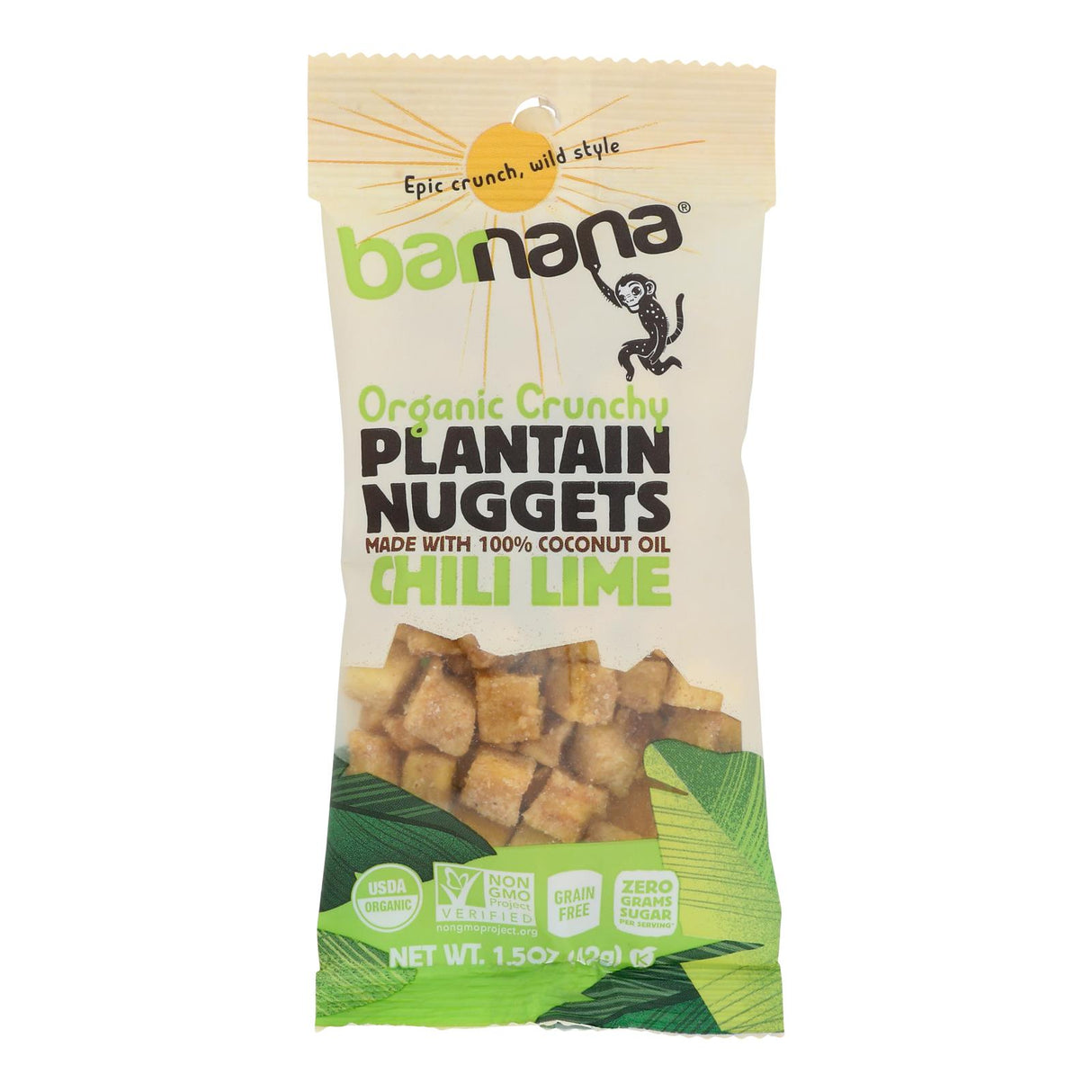 Barnana Plantain Nuggets, Chile Lime - Pack of 12, 1.5 oz - Cozy Farm