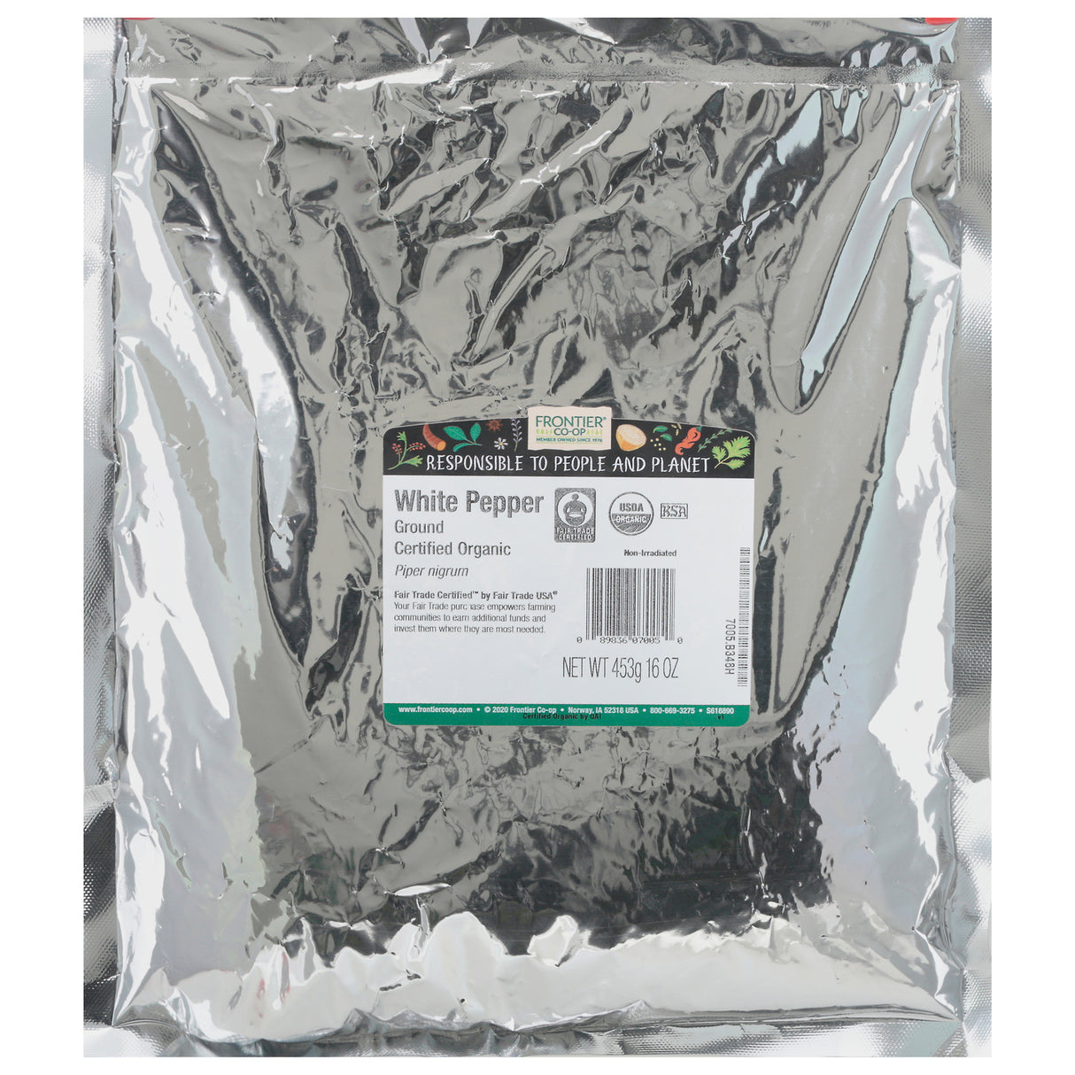 Frontier Herb Organic Ground White Pepper 1lb - Cozy Farm