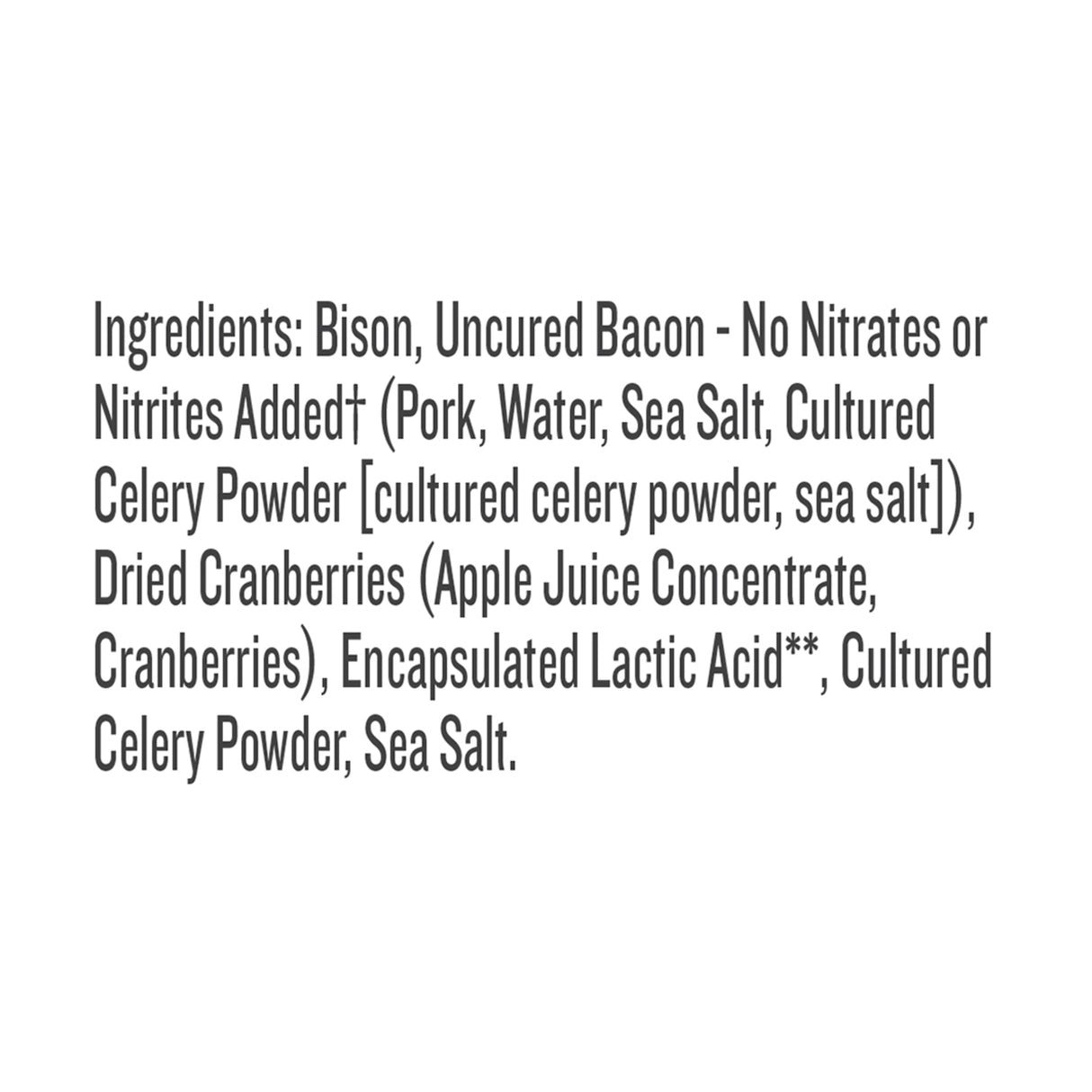 Epic Bison Bacon Cranberry Uncured Bar, 5.2 Oz, (Case of 8) - Cozy Farm