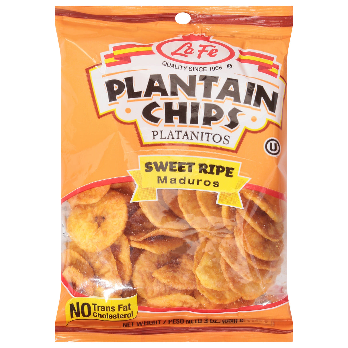 La Fe Sweet Plantain Chips - 3 Oz Pack of 24 - Cozy Farm