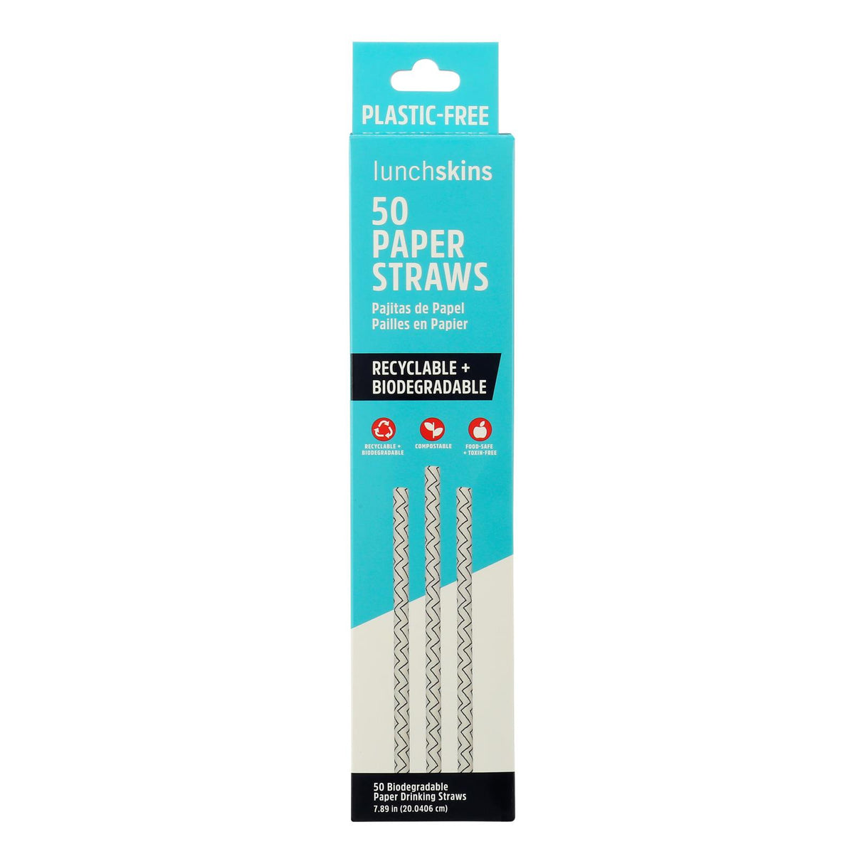 Lunchskins - Straws Plastic Free 50-Ct - Case of 12 - Cozy Farm