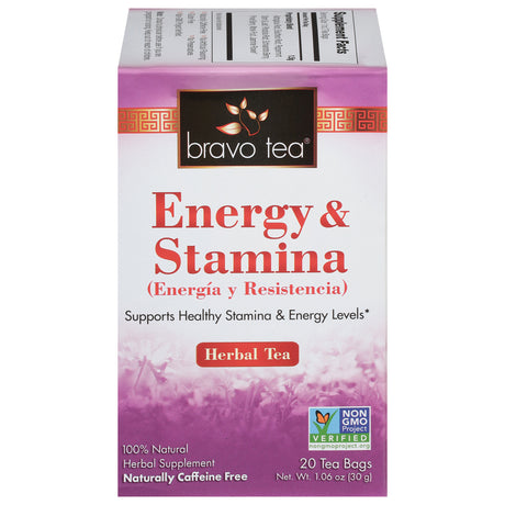Bravo Teas And Herbs Energy And Stamina Herbal Tea - 20 Bags - Cozy Farm 