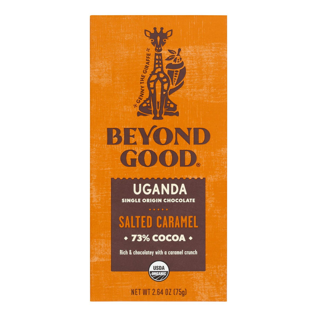Beyond Good - Bar Salt Caramel Dark Chocolate - Case Of 12-2.64 Oz - Cozy Farm
