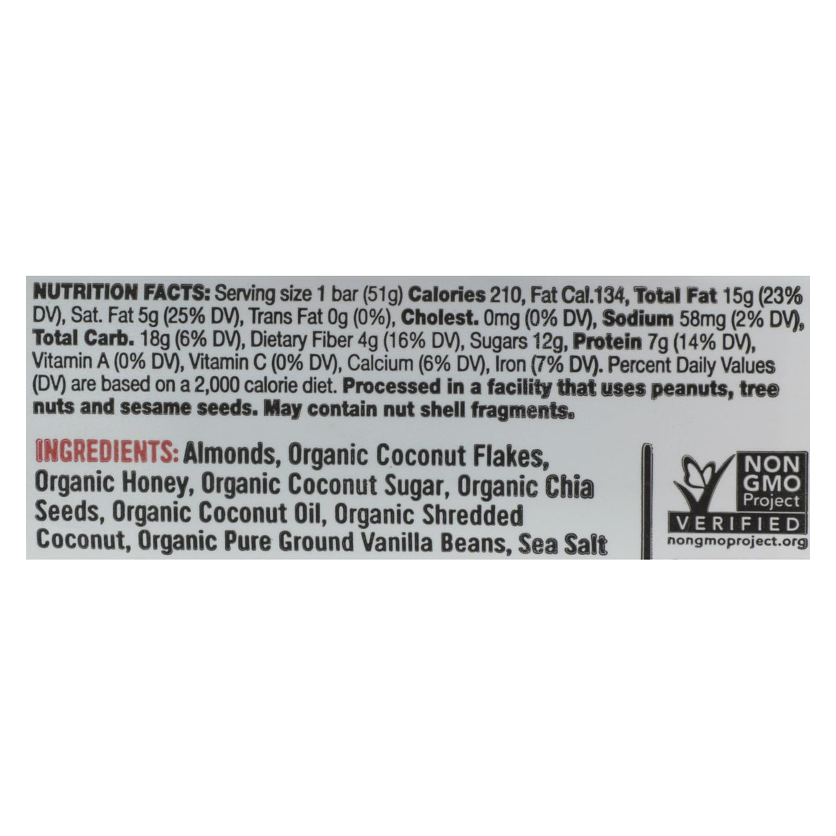 Taos Bakes Bar Coconut Vanilla Bean - 12 Pack - 1.8 Oz - Cozy Farm