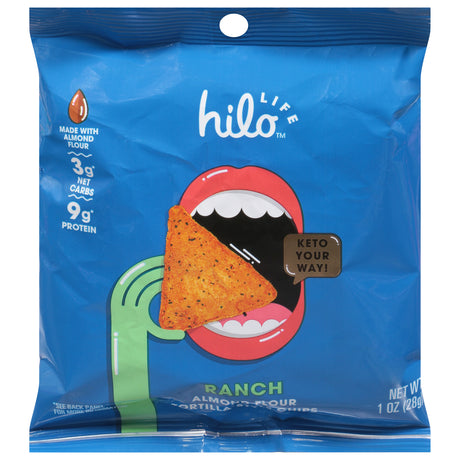 Hilo Life - Tortilla Chips Almond Flour Ranch - Case Of 12-1 Oz - Cozy Farm 