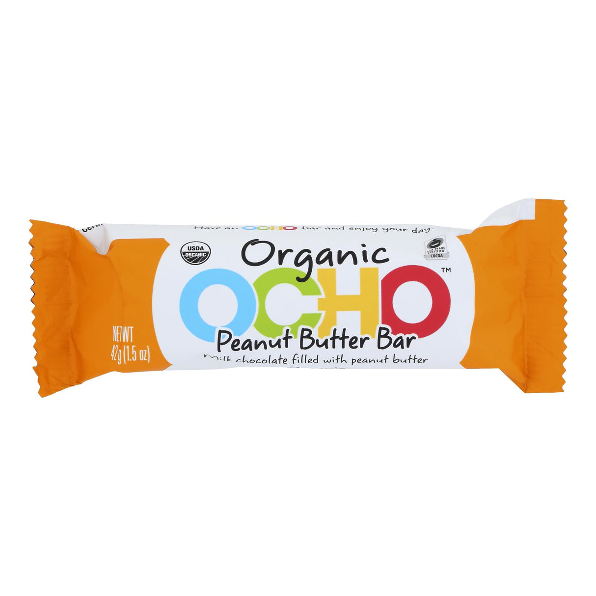 Ocho Candy Peanut Butter Candy Bar - 1.5 Oz, Pack of 12 - Cozy Farm
