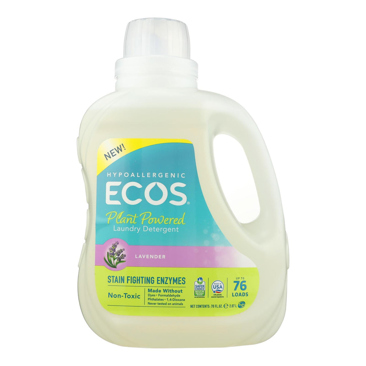 Ecos Lavender Laundry Detergent, 4 Pack - 70 Fl Oz - Cozy Farm