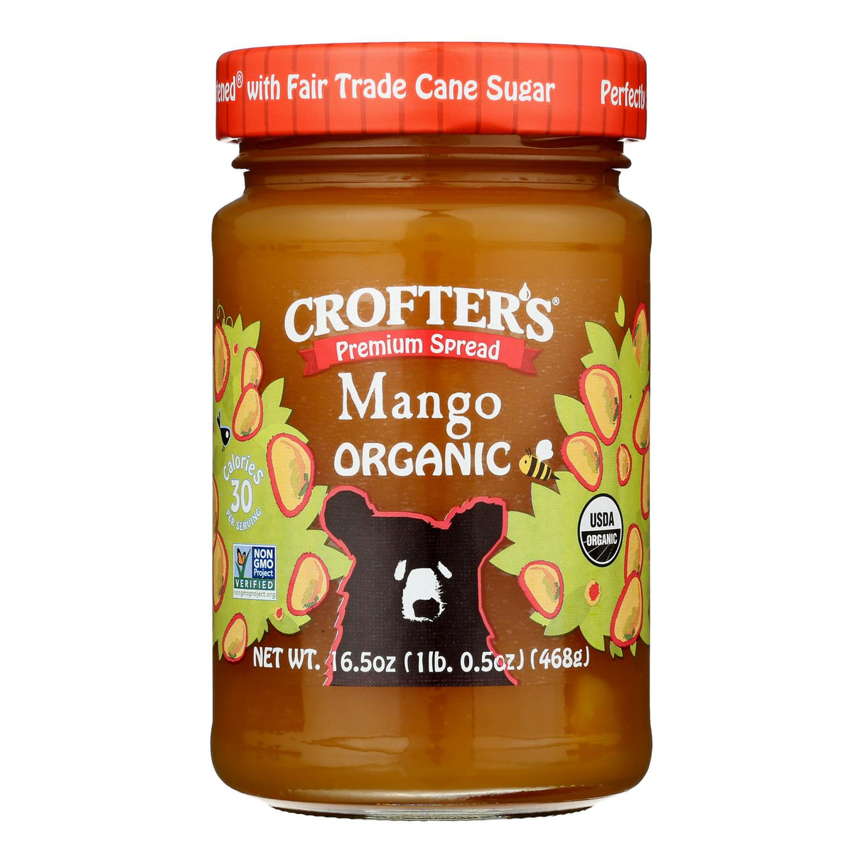 Crofters Organic Mango Preserves Spread, 16.5 Oz - Pack of 6 - Cozy Farm