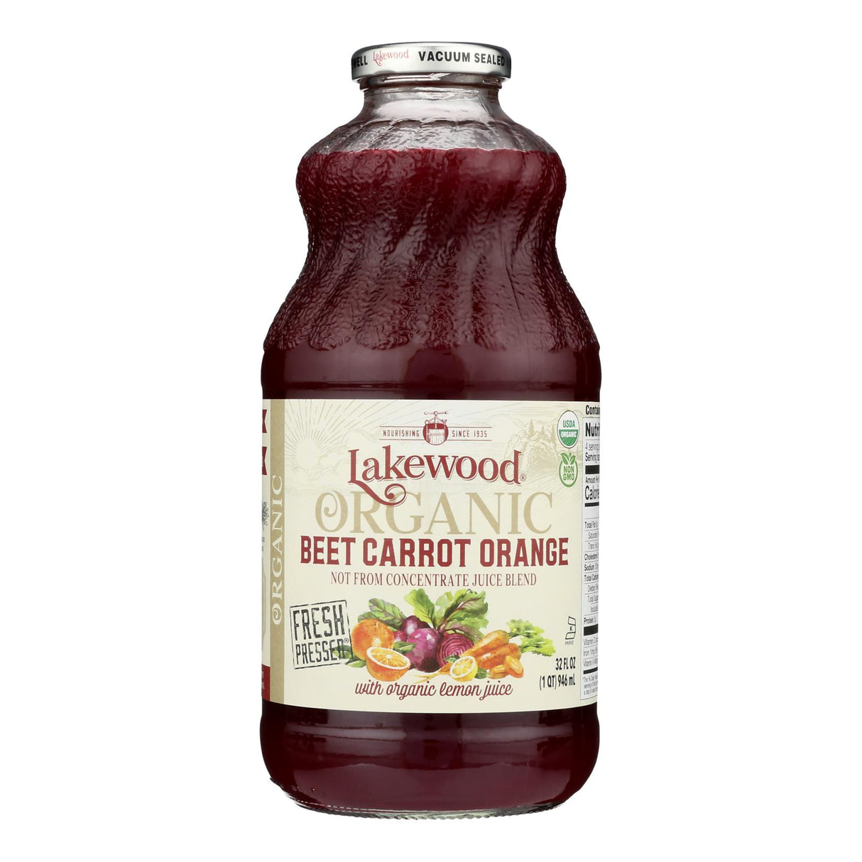 Lakewood Organic Beet Cart with Orange Juice, 32 Fl Oz, 6-Pack - Cozy Farm
