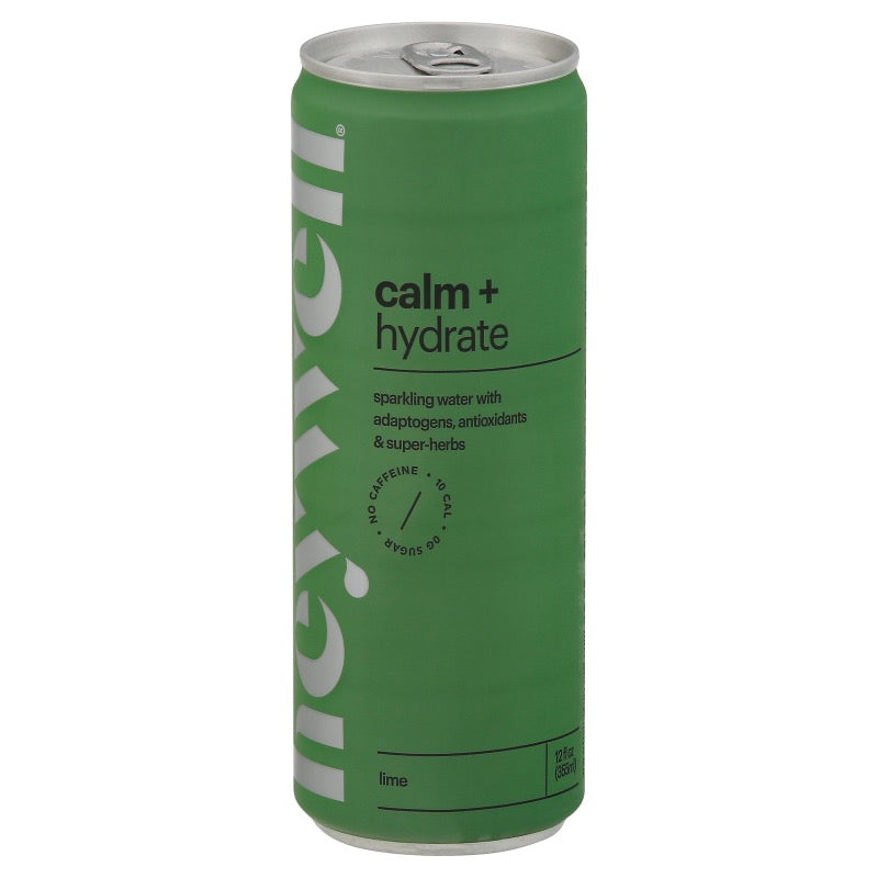 Heywell- Sparkling Water - Calm Hydrate Lime - 12 oz Can - Case of 12 - Cozy Farm