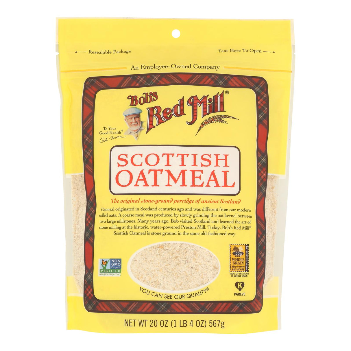 Bob's Red Mill - Scottish Oatmeal - Pack of 4-20 Oz