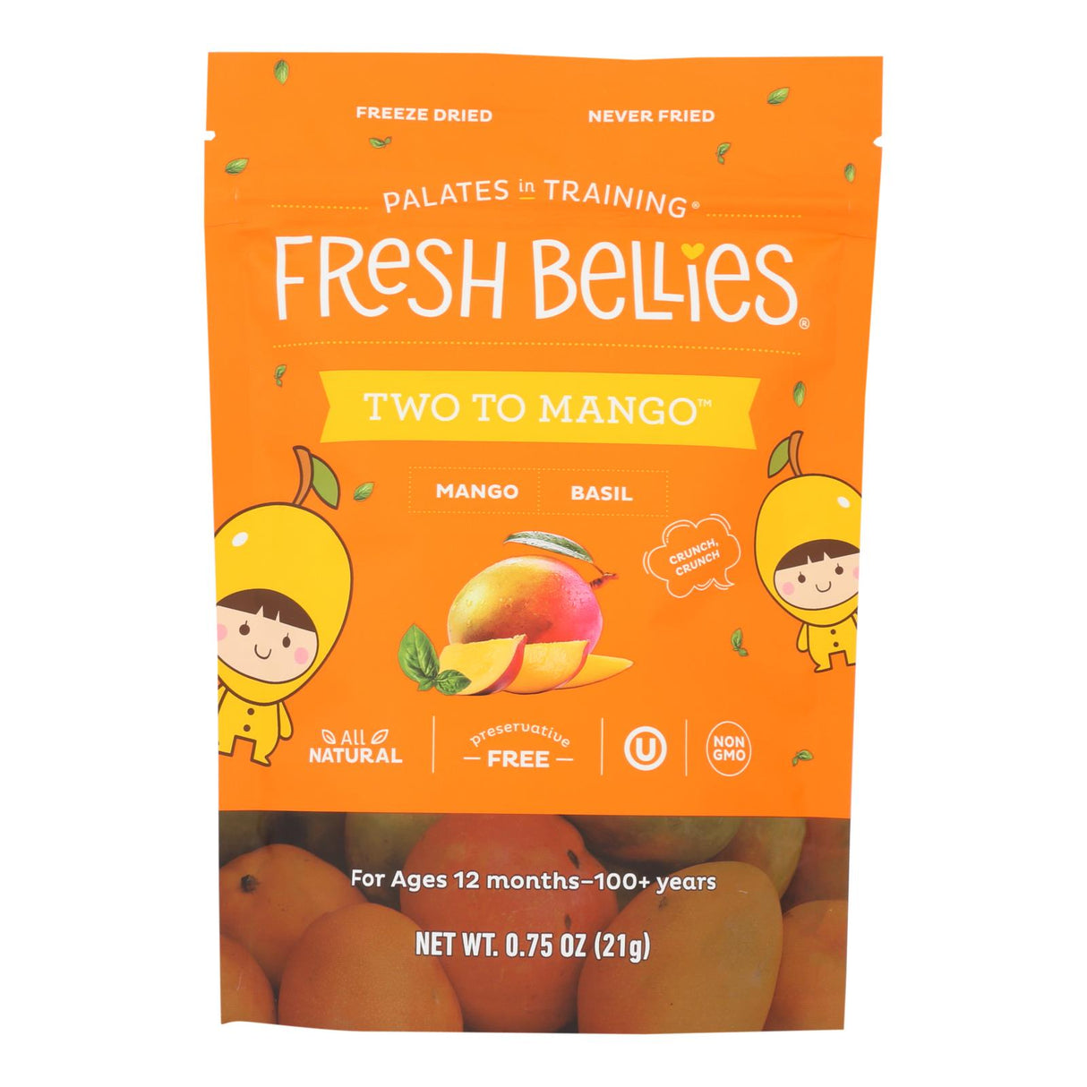 Fresh Bellies Inc. - Toddler Treat Two To Mango - Pack of 6 - .75 Oz