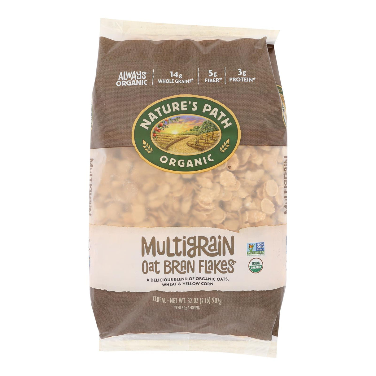Nature's Path Organic Multigrain Oat-bran Cereal - Pack of 6 - 32 Oz.