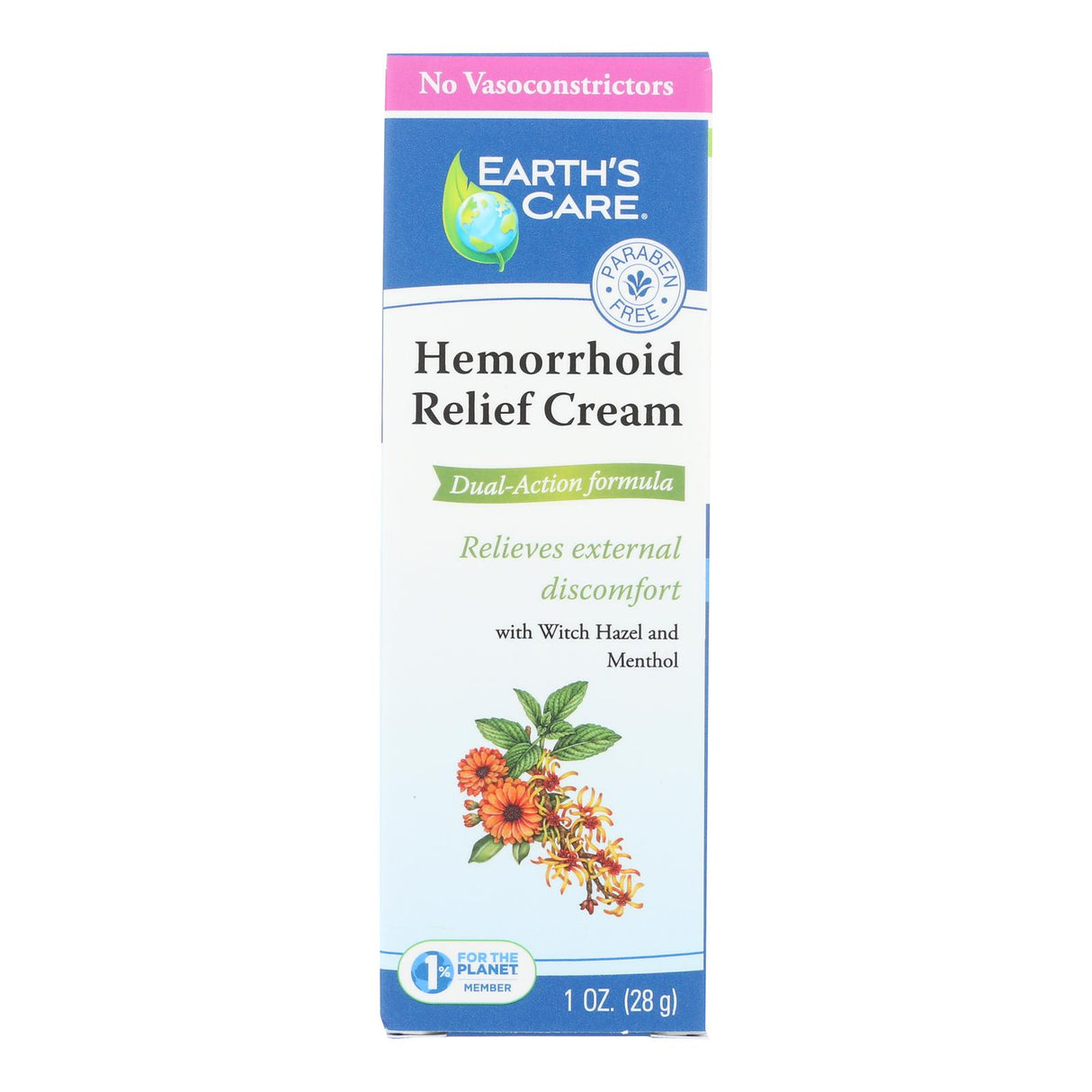 Earth's Care Hemorrhoid Cream for Fast Relief - 1 Oz - Cozy Farm