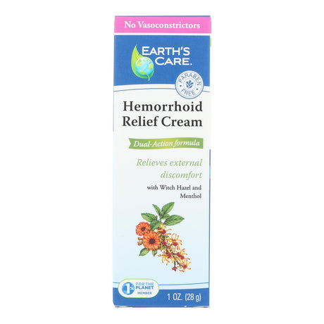 Earth's Care Hemorrhoid Cream for Fast Relief - 1 Oz - Cozy Farm 