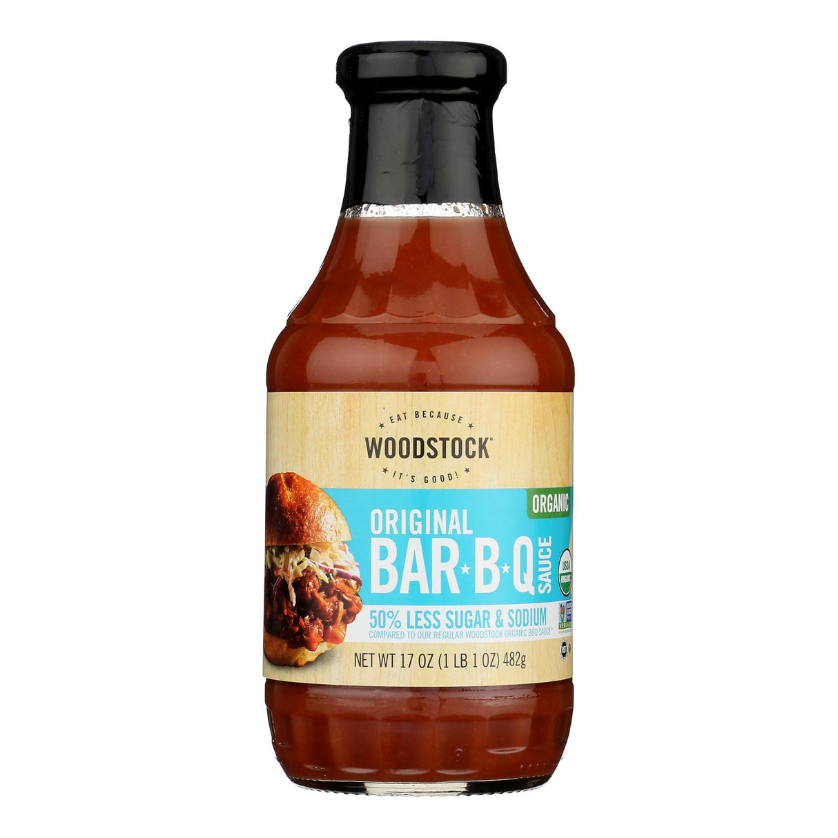 Woodstock - Organic BBQ Sauce, 17 oz (Case of 12) - Gluten-Free Kosher