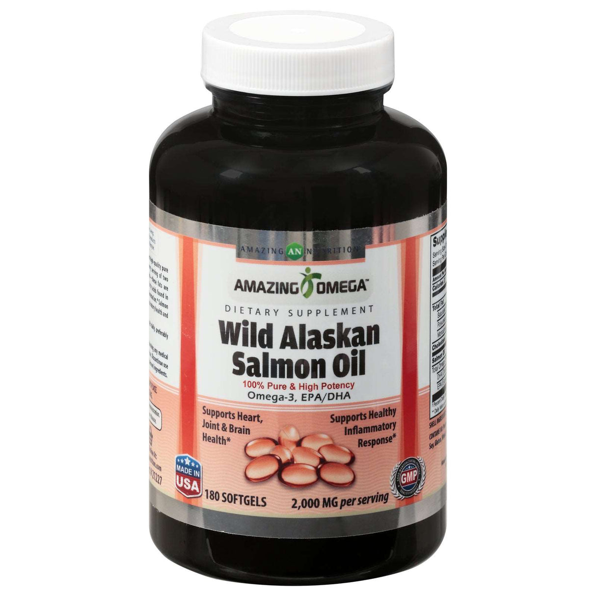 Alaskn Omega Salmon Oil - 2000mg, 180 Softgels - Cozy Farm