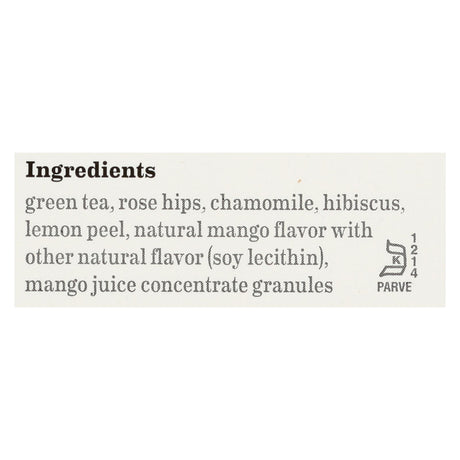 Bigelow Green Tea with the Sweetness of Mango - Energizing Immunity Booster - 6 Pack (20 Tea Bags) - Cozy Farm 