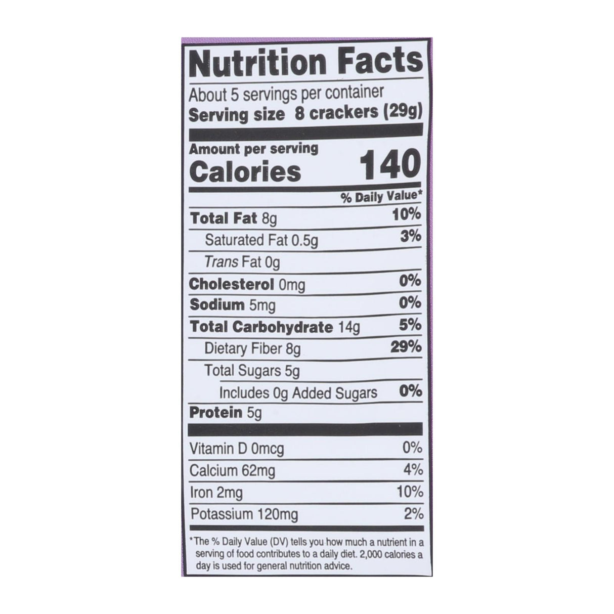 Doctor In The Kitchen Organic Flax Seed Crackers - Cinnamon & Currants - 5oz - Cozy Farm