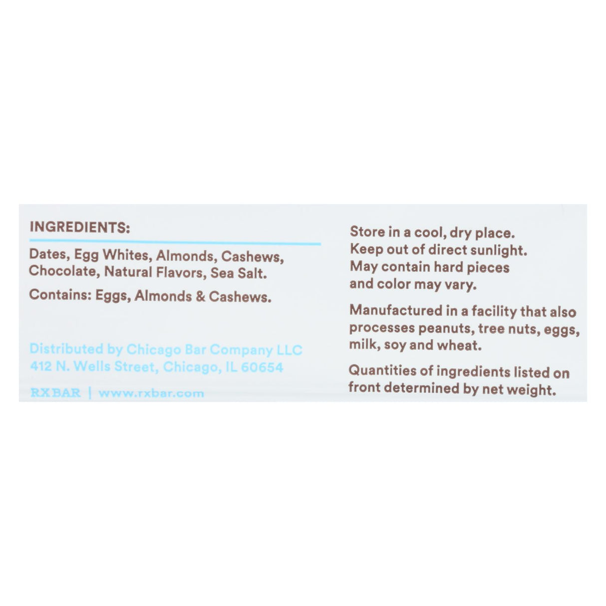 Rx Bar Protein Bar, Chocolate Chip, 1.83 oz., Case of 12 - Cozy Farm