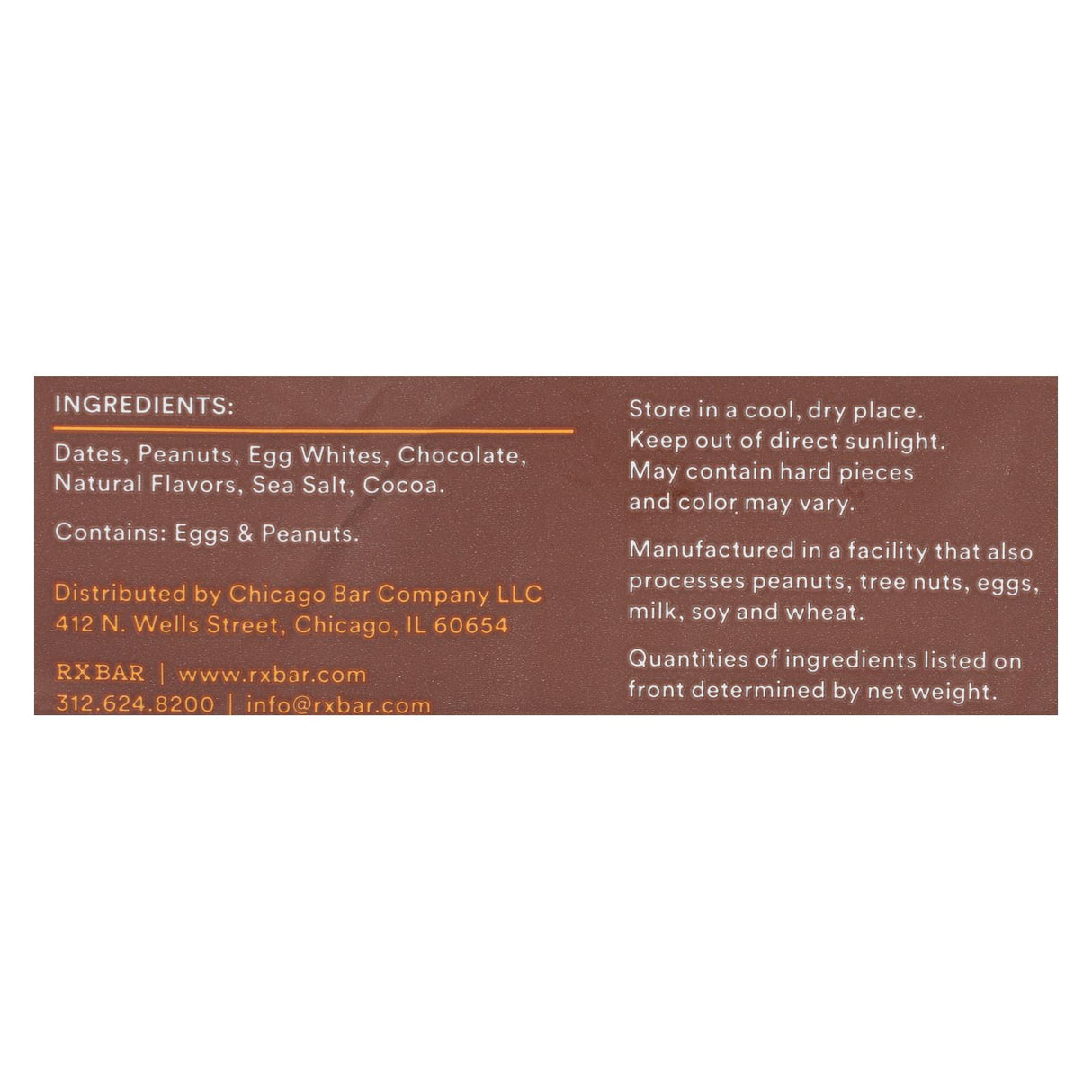 RXBAR Chocolate Peanut Butter Protein Bar - 1.83 Oz. (Case of 12) - Cozy Farm