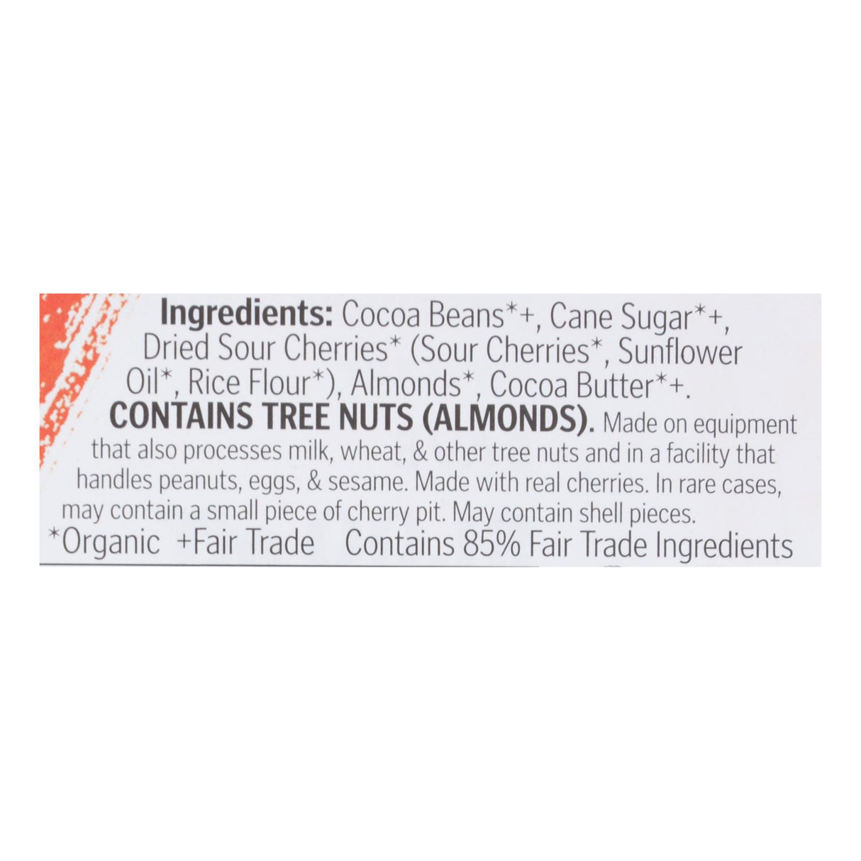 Theo Organic Dark Chocolate Bar - Cherry & Almond 3 Oz, 12 Pack - Cozy Farm