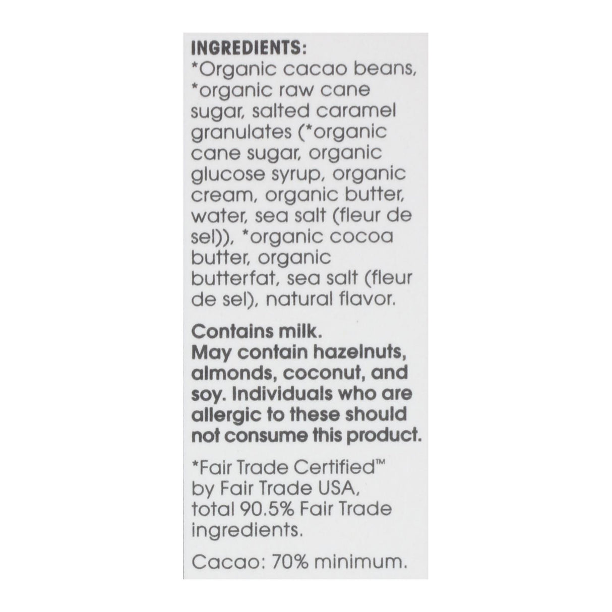 Alter Eco Americas Organic Dark Salted Burnt Caramel Chocolate Bar - 2.82 Oz Bars - Cozy Farm